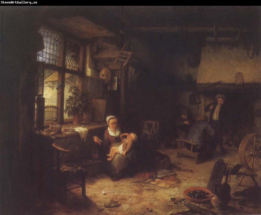 Adriaen van ostade Interior with Peasants